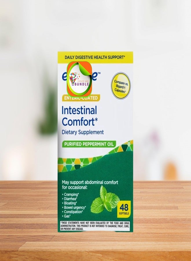 Create and Bundle Equate Peppermint Oil Softgels, 48 Count - Dietary Supplement for Enhanced Digestive Health, Natural Peppermint Extract, Supports Gastrointestinal Comfort + Create Sticker - Image 5